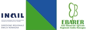 Logo INAIL Direzione Regionale Emilia Romagna - Logo EBARER Ente Bilaterale Agricolo Regionale Emilia Romagna